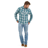 Camisa Vaquera Wrangler Hombre Slim Fit Manga Larga 197